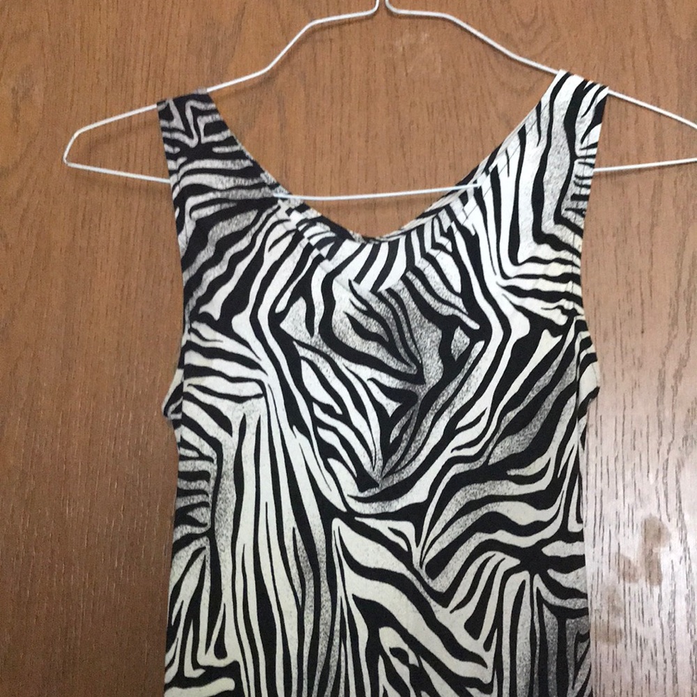 Zebra print sleeveless dress
